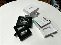 Boîte laminée imperméable personnalisée de luxe avec logo, plateau et autocollants adhésifs pour 1 à 10 flacons en verre de 3 ml à 10 ml