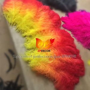 Ảnh chụp hàng thật ZPDECOR, lông đà điểu nhuộm màu chất lượng cao, kích thước lớn, được chọn lọc, dùng cho trang phục lễ hội Samba - Product Image 2