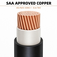 Cable de Alimentación de Bajo Voltaje con Conductor de Cobre de un Solo Núcleo, Aislamiento XLPE de 0.6/1kV X-90, Revestimiento de PVC 5V-90, AS/NZS 5000.1 SAA