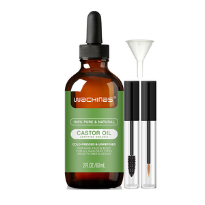 OEM Private Label 60ml naturale organico puro pressato a freddo organico olio di ricino organico per capelli per la crescita del sopracciglio delle ciglia dei capelli - Product Image 6