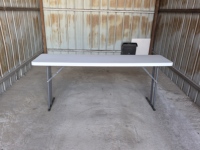 Table pliante moderne en plastique blanc de 6 pieds et 8 pieds, portable, pour l'extérieur, l'école, le bureau et les conférences – Meilleures ventes