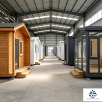 Maison préfabriquée moderne de 40 pieds, maison modulaire pour les vacances, idéale pour les stations balnéaires, le glamping, le camping et l'hébergement touristique.