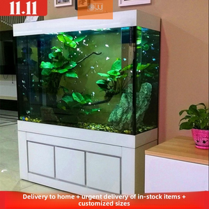 Bể cá lớn, chất liệu kính chuyên nghiệp, sản xuất theo yêu cầu, bể cá trang trí nhà cử<span class=keywords><strong>a</strong></span> mù<span class=keywords><strong>a</strong></span> thu, hình vuông - Product Image 6