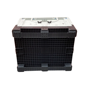 กล่องพาเลทพับได้<span class=keywords><strong>สอง</strong></span>ประตูแบบปิด สำหรับเก็บผลิตผลสด พร้อมช่องเข้าด้านยาว ใช้ซ้ำได้สำหรับการขนส่ง - Product Image 5