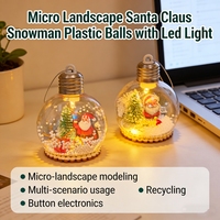 Boule de Noël LED personnalisée en gros avec dessin intérieur par sublimation pour micro-paysages et décorations de fêtes