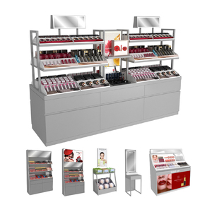 Mostrador de Exhibición con Iluminación LED Moderna Personalizada para Tiendas de Cosméticos en Centros Comerciales y Tiendas de Maquillaje - Product Image 1