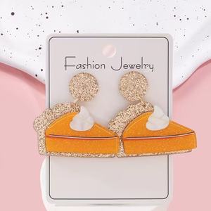 Pendientes de Moda con Diseño de Pastel de Calabaza de Acción de Gracias, Estilo Europeo Americano, para Mujer, Ideales para Fiestas y Regalos - Product Image 2
