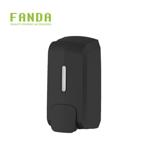 Distributeur de savon liquide manuel FANDA Mini en plastique noir moderne, mural, écologique, 500 ml, pour toilettes, pour le bureau - Product Image 1