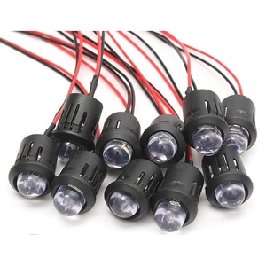12V 10mm <b>Orange</b> LED Indicator <b>Light</b> Pack Of 10 - Product Image 1