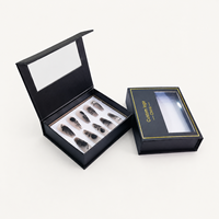 Boîte d'emballage de luxe personnalisée pour faux ongles, avec fermeture magnétique, en carton rigide, avec insert et logo personnalisé
