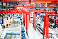 Bon prix Grue semi-portique à poutre unique télécommandée, capacité de charge A3~A5, 1T, 2T, 3.2T, avec hauteur de levage de 6M, 9M, 12M, 18M
