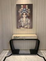 Nouveau design Incrusté Shell Lan Fleur Table D'entrée-Exquis Seashell Mosaic Console couloir console table