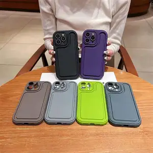 Creative 3D Running Lane Mobile Phone Cover For IPhone 15 14 13 12 Pro Max TPU Airbag Solid Color Phone Case