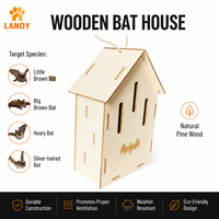 Kit de maison pour chauves-souris en bois DIY, nichoir en tilleul naturel pour jardin extérieur, contrôle des moustiques, habitat décoratif pour insectes