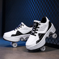 Chaussures à roulettes pour enfants à double usage, à semelle souple, pour la marche, pour garçons et filles, avec frein, en gros, en stock
