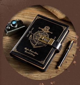 Modern Multifunction <b>Password</b> <b>Notebook</b> with Lock A5 Leather Surface Sewing Binding Custom Printing Student Diary - Product Image 5