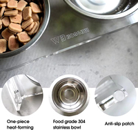 HoFong Grand Bol pour Chiens Chats Support d'Alimentation en Acrylique avec Support Organisateur pour Petits Animaux de Compagnie Plateau d'Alimentation à Eau pour Présentoir de Rangement