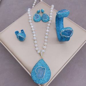 BD--A5230 kalung manik-manik mutiara berkualitas tinggi kalung druzy berlian pave kalung untuk kehidupan sehari-hari - Product Image 3