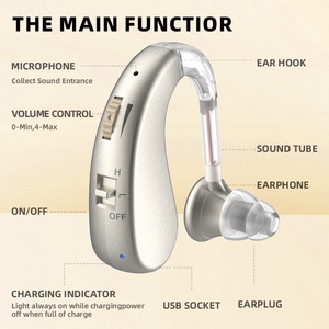 Venta al por mayor de audífonos con amplificación de sonido versión en inglés, audífonos con espalda sorda, capacidad de carga, audición auditiva - Product Image 5