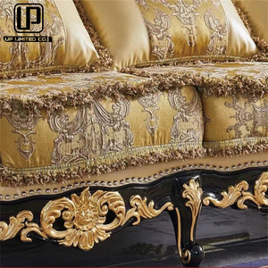 Hand-Carved Solid Wood Pattern Midcentury Modern Apartment &amp; Villa Customizable <strong>Small</strong> <strong>Corner</strong> Velvet Sofas Covers 3 Seating <strong>Unit</strong> - Product Image 2