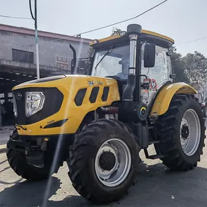 Chalion traktor pertanian 4X4, pertanian 150HP 4WD, traktor roda QLN-1504 traktor pertanian dengan muatan ujung depan dan Backhoe