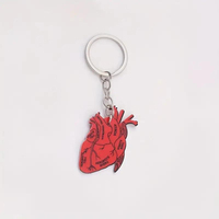 Organe médical anatomie biologique coeur acrylique infirmière sur le thème porte-clés Simulation créative porte-clés en forme de coeur sac pendentif cadeau