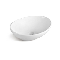 Vasque en céramique de luxe sur mesure, taille et couleur personnalisées, lavabo moderne à poser sur comptoir pour hôtel, villa, projet de salle de bain