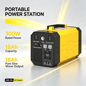 สถานีไฟฟ้าพกพาขนาดเล็ก 300W น้ำหนักเบา สำหรับตั้งแคมป์ ชาร์จไฟฉุกเฉินได้หลายพอร์ต พกพาสะดวกสำหรับการชาร์จพลังงานแสงอาทิตย์กลางแจ้ง - Product Image 3