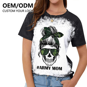 High Quality Custom Plus Size Men's 3D Sublimation Printed T-Shirts <b>Bleached</b> Knitted Eco-Friendly Quick Dry Short Sleeve - Product Image 2