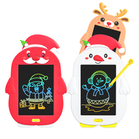 Noël Style Lcd Coloré Effaçable Doodle Conseil Écriture Toddler Art LED Dessin Magique Conseil pour Enfants