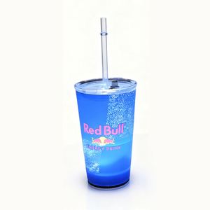 Gobelets lumineux LED créatifs pour bar et cadeaux de fêtes avec couvercle en plastique PS, gobelets à eau lumineux - Product Image 6