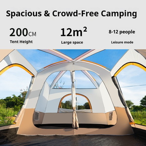 Carpa de Camping Espaciosa, Portátil, Plegable, con Protección Solar, Impermeable, de Tela Oxford 210D, para Picnic al Aire Libre, Parque, Camping - Product Image 3
