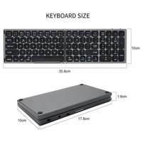Clavier sans fil portable pleine taille à touches à ciseaux, mini clavier rechargeable avec pavé numérique séparé, modèle fin