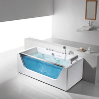 Fanwin personnalisé blanc moderne adulte baignoire douche Combo 2 personnes baignoire à remous CE approuvé pour la salle de bain