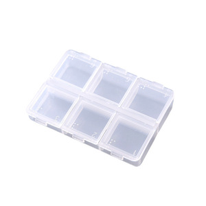 Transparent Plastic 6-Compartment Pillbox Small Portable Medicine Storage Case For On-The-Go Use - Product Image 5