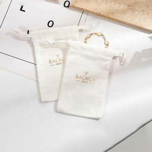 Sac de rangement en coton anti-poussière avec cordon de serrage, pochette en coton, pochette en coton personnalisée - Product Image 4