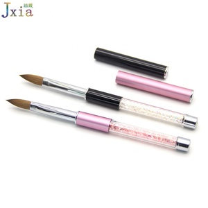 Suojiexia — brosse à <span class=keywords><strong>ongles</strong></span> acrylique avec poignée en métal, cristaux 12 # 100%, poils de Kolinsky, <span class=keywords><strong>pour</strong></span> le Nail Art, constructeur des extensions de <span class=keywords><strong>Gel</strong></span> <span class=keywords><strong>UV</strong></span> - Product Image 6