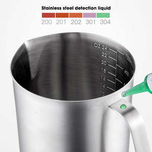 <span class=keywords><strong>Taza</strong></span> <span class=keywords><strong>Medidora</strong></span> de Acero Inoxidable de 500 ml, 700 ml, 1000 ml, 1500 ml, 2 L con Marcas y Asa - Product Image 4