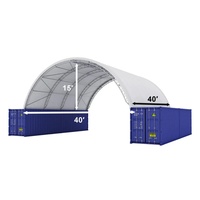 Abri pour conteneur de fret en PVC à double structure résistant au vent de 40x40 pieds