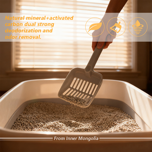 Litière pour chat biodégradable écologique au charbon actif minéral naturel, granulés irréguliers 0,5-2 mm 1-4 mm, 5L/4kg, anti-odeurs supplémentaires - Product Image 3