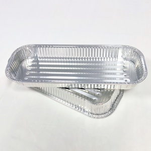 16*6,5*1,5 "1950ml Forma retangular Pastel poco profundo Horno Bandeja de papel de aluminio segura Contenedor de alimentos de papel de aluminio desechable para panadería <span class=keywords><strong>Piz</strong></span> - Product Image 5