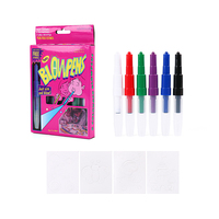 Stylos marqueurs gonflables colorés amusants pour enfants, feutres de coloriage à pointe feutre, marqueurs à air comprimé amusants pour les jeux d'art et de peinture pour enfants