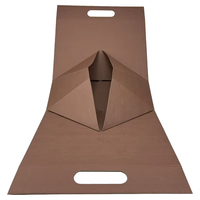 Emballage cadeau personnalisé de qualité supérieure, boîte cadeau rigide intégrée magnétique de style triangulaire pliable avec poignée