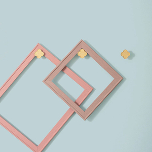 Tay Nắm Cửa Đồ Nội Thất Cỏ Bốn Lá Sáng Tạo Núm Ngăn Kéo Tủ Quần Áo Phụ Kiện Kim Loại Acrylic + Đồng Thau Núm Kéo Một Lỗ - Product Image 6