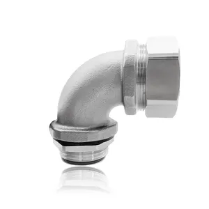90 Degree 45 Degree Stainless Steel Bent Joints Conduit Connector Hose Fitting