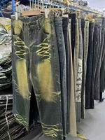 Pantalones vaqueros holgados de segunda mano para mujer y hombre, de algodón, estilo boyfriend, para verano, en pacas, precio de fábrica
