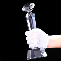 Trophée de verre Trophée de mode pas cher Trophée de flamme 25cm