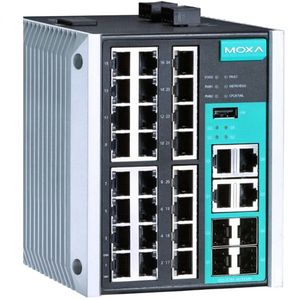 โมกซ่า EDS-528E-4GTXSFP-LV กิกะบิตสวิตช์อีเธอร์เน็ตอุตสาหกรรมแบบจัดการได้ 24 พอร์ต - Product Image 2