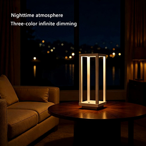 Lampe de table à LED à intensité variable alimentée par piles, design farmhouse décoratif pour bar, restaurant, chambre à coucher, ambiance lumineuse - Product Image 2