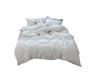 Parure de lit d'hôtel 5 étoiles en coton satiné blanc de luxe 100% coton, housse de couette, draps de lit d'hôtel - Product Image 1